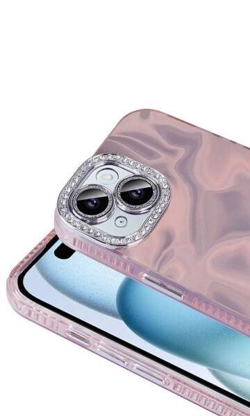 iPhone 14 Kılıf Airbagli Parlak Taş Detay Tasarımlı Esila Kapak