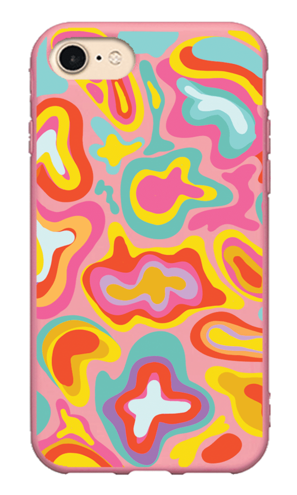 iPhone 8 Lansman Kılıf - Colors 2 Pembe