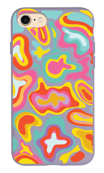 iPhone 8 Lansman Kılıf - Colors 2 Lila