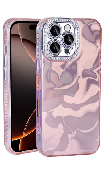 iPhone 15 Pro Max Kılıf Airbagli Parlak Taş Detay Tasarımlı Esila Kapak