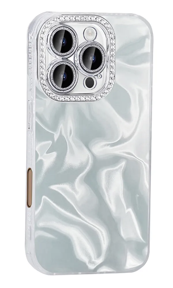 iPhone 15 Pro Max Kılıf Airbagli Parlak Taş Detay Tasarımlı Esila Kapak