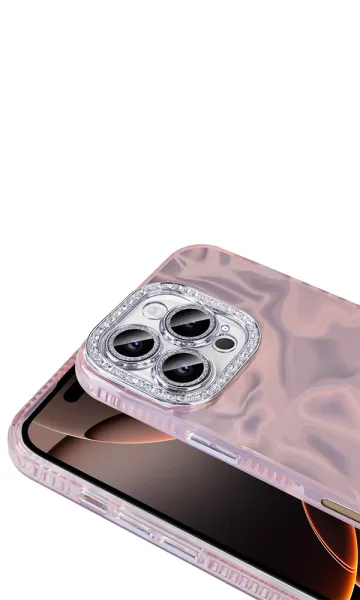 iPhone 15 Pro Kılıf Airbagli Parlak Taş Detay Tasarımlı Esila Kapak