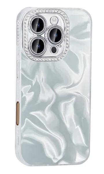 iPhone 16 Pro Kılıf Airbagli Parlak Taş Detay Tasarımlı Esila Kapak