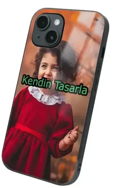 iPhone 15 Plus Kılıf Tasarla Tamperli Glossy Cam Kapak