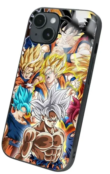 iPhone 14 Tamperli Glossy Cam Kapak - Anime