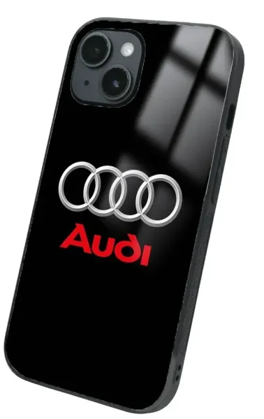 iPhone 14 Tamperli Glossy Cam Kapak - Audi
