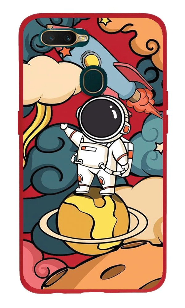 Oppo A5s Lansman Kılıf - Astro Kırmızı