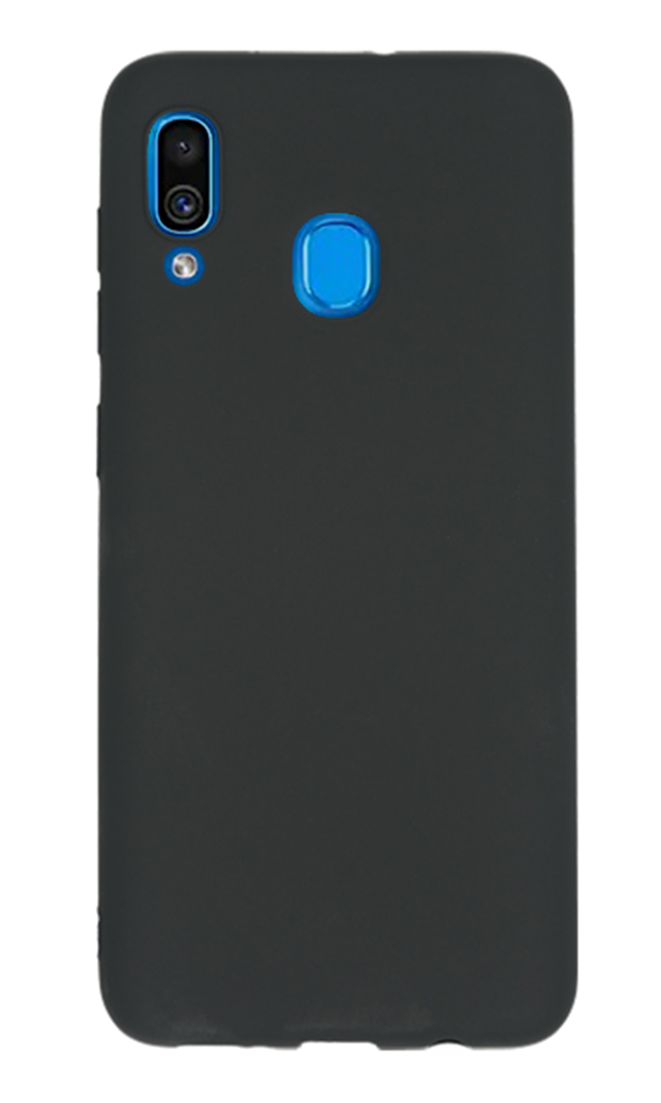 Samsung Galaxy A20 Kılıf Tasarla Lansman Dokulu Kapak Siyah