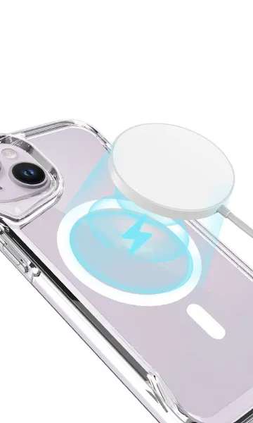 iPhone 14 Plus - 15 Plus Uyumlu Kılıf Airbag Köşe Tasarımlı M-Safe Şarj Özellikli T-Max M-Safe Kapak