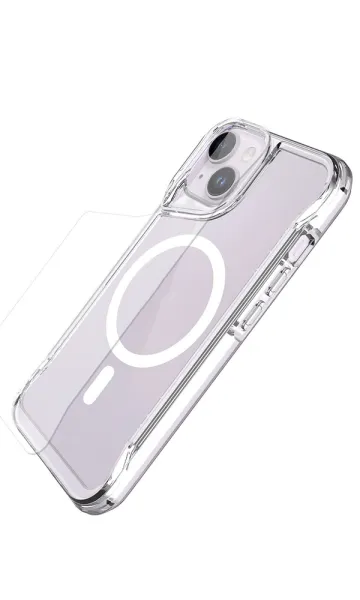 iPhone 14 Plus - 15 Plus Uyumlu Kılıf Airbag Köşe Tasarımlı M-Safe Şarj Özellikli T-Max M-Safe Kapak