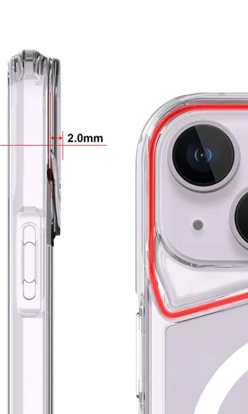 iPhone 14 Plus - 15 Plus Uyumlu Kılıf Airbag Köşe Tasarımlı M-Safe Şarj Özellikli T-Max M-Safe Kapak