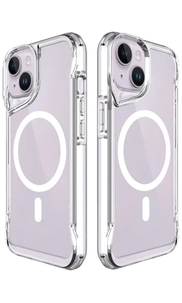 iPhone 14 Plus - 15 Plus Uyumlu Kılıf Airbag Köşe Tasarımlı M-Safe Şarj Özellikli T-Max M-Safe Kapak