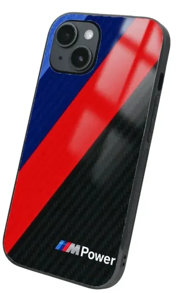 iPhone 14 Tamperli Glossy Cam Kapak - BMW 9