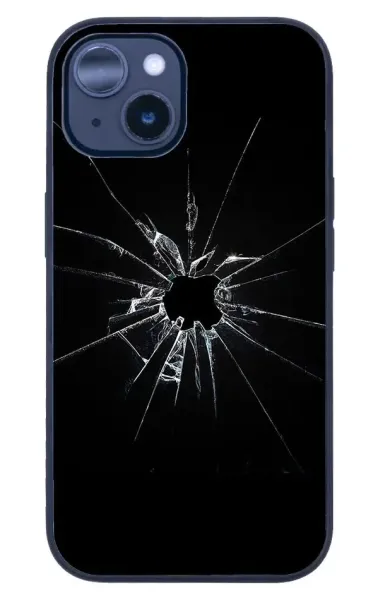 iPhone 14 Tamperli Glossy Cam Kapak - Broken 1