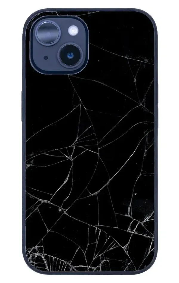 iPhone 14 Tamperli Glossy Cam Kapak - Broken 2