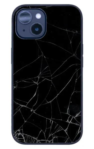 iPhone 14 Tamperli Glossy Cam Kapak - Broken 2
