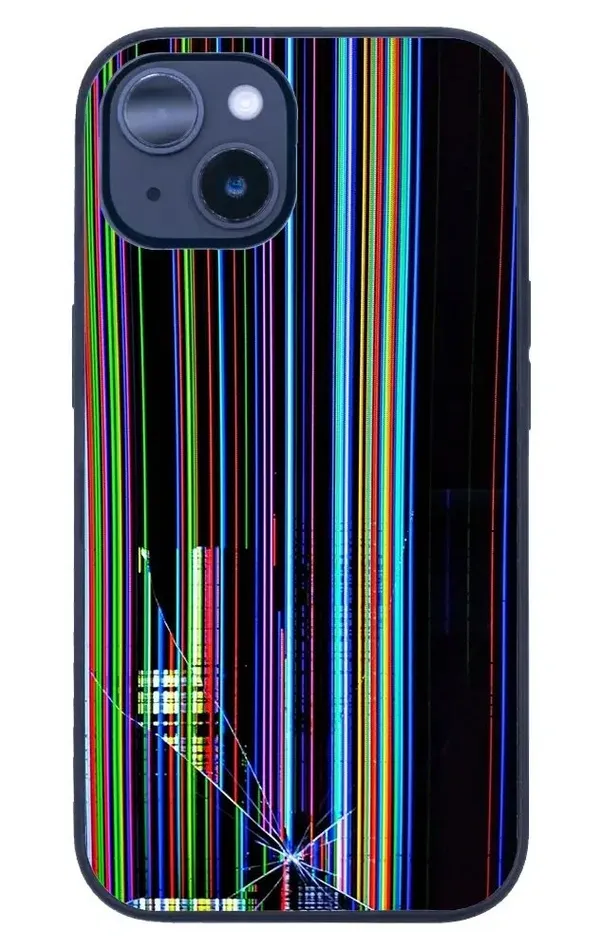 iPhone 14 Tamperli Glossy Cam Kapak - Broken 3