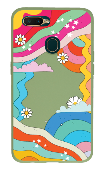 Oppo A5s Lansman Kılıf - Colors Yeşil