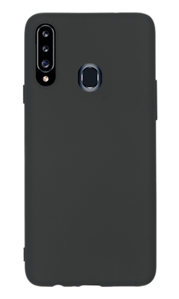 Samsung Galaxy A20s Kılıf Tasarla Lansman Dokulu Kapak Siyah