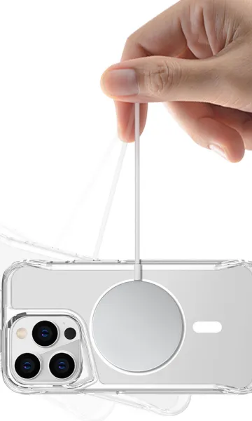 iPhone 14 Pro Max Kılıf Airbag Köşe Tasarımlı M-Safe Şarj Özellikli T-Max M-Safe Kapak