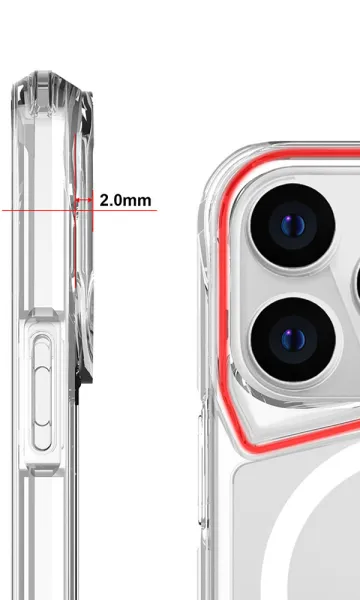 iPhone 14 Pro Max Kılıf Airbag Köşe Tasarımlı M-Safe Şarj Özellikli T-Max M-Safe Kapak