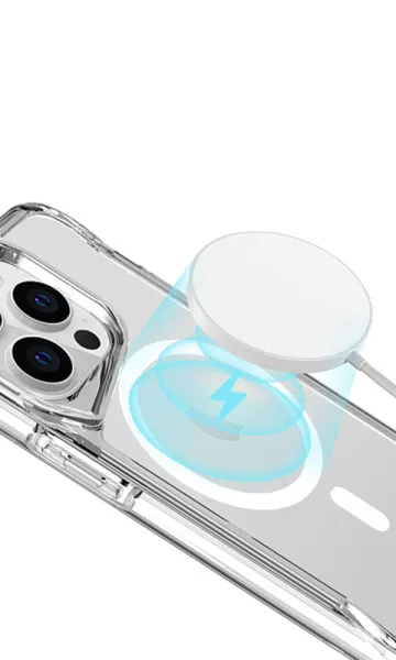 iPhone 15 Pro Kılıf Airbag Köşe Tasarımlı M-Safe Şarj Özellikli T-Max M-Safe Kapak