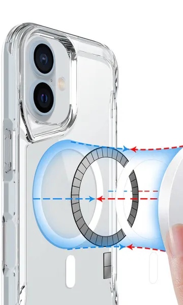 iPhone 16 Kılıf Airbag Köşe Tasarımlı M-Safe Şarj Özellikli T-Max M-Safe Kapak