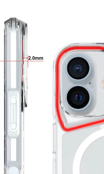 iPhone 16 Kılıf Airbag Köşe Tasarımlı M-Safe Şarj Özellikli T-Max M-Safe Kapak