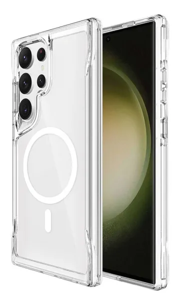 Samsung Galaxy S24 Ultra Kılıf Airbag Köşe Tasarımlı M-Safe Şarj Özellikli T-Max M-Safe Kapak