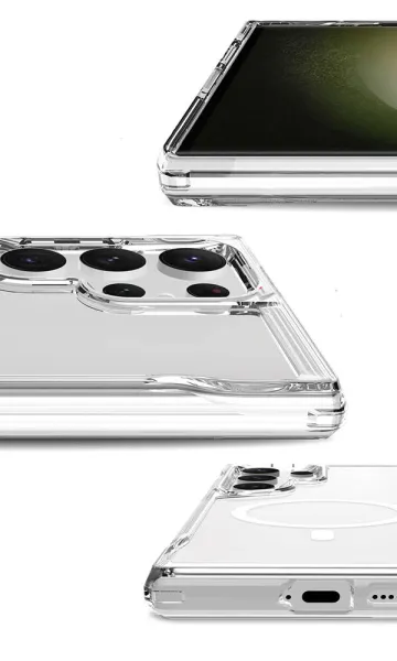 Samsung Galaxy S24 Ultra Kılıf Airbag Köşe Tasarımlı M-Safe Şarj Özellikli T-Max M-Safe Kapak