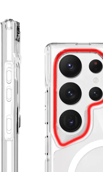 Samsung Galaxy S24 Ultra Kılıf Airbag Köşe Tasarımlı M-Safe Şarj Özellikli T-Max M-Safe Kapak