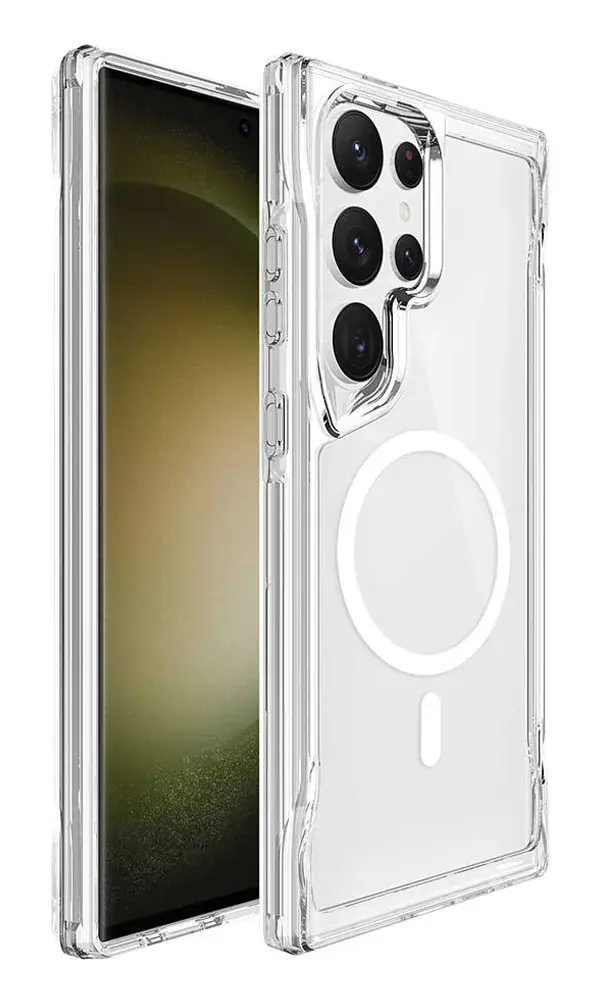 Samsung Galaxy S24 Ultra Kılıf Airbag Köşe Tasarımlı M-Safe Şarj Özellikli T-Max M-Safe Kapak