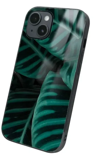 iPhone 14 Tamperli Glossy Cam Kapak - Green