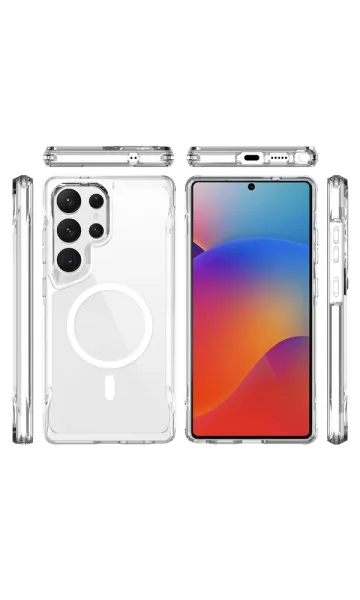 Samsung Galaxy S25 Ultra Kılıf Airbag Köşe Tasarımlı M-Safe Şarj Özellikli T-Max M-Safe Kapak