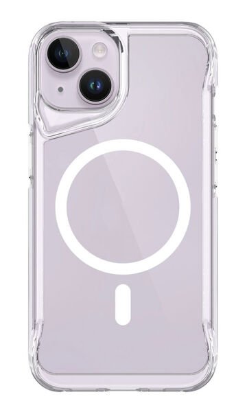 iPhone 15 Magsafe Kılıf Airbag Köşe Tasarımlı M-Safe Şarj Özellikli T-Max M-Safe Kapak 01 - Şeffaf