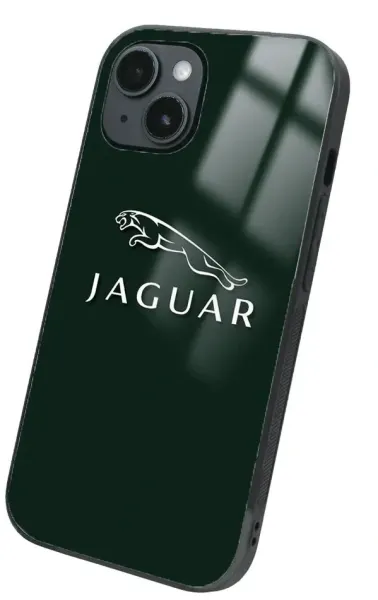 iPhone 14 Tamperli Glossy Cam Kapak - Jaguar