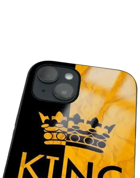 iPhone 14 Tamperli Glossy Cam Kapak - King