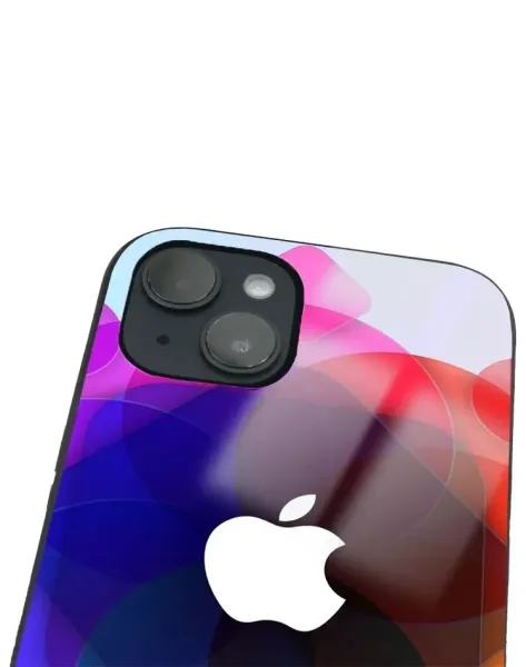 iPhone 14 Tamperli Glossy Cam Kapak - Logo 7