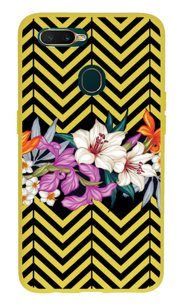Oppo A5s Lansman Kılıf - Çiçek Sarı