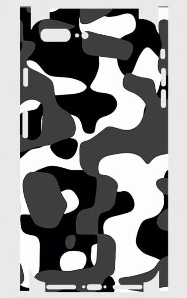 iPhone 7 Plus Telefon Kaplama - Grey Camouflage