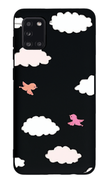 Samsung Galaxy A31 Lansman Kılıf - Kuş Siyah