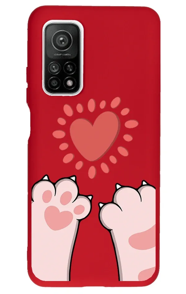 Xiaomi Mi 10T Pro Lansman Kılıf - Pati Kırmızı