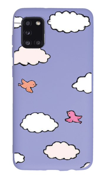 Samsung Galaxy A31 Lansman Kılıf - Kuş Lila