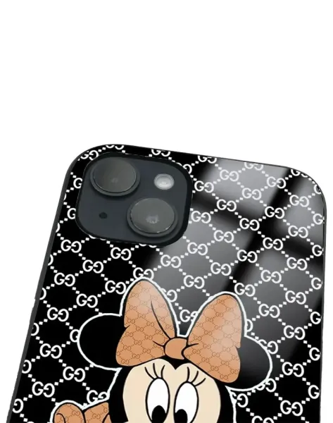 iPhone 14 Tamperli Glossy Cam Kapak - Mickey 4