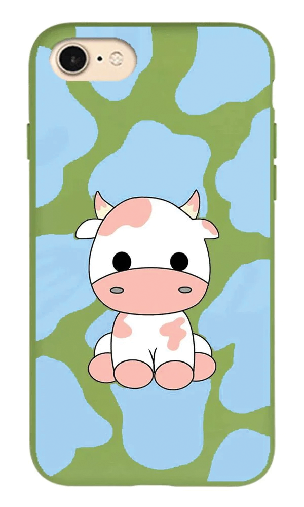 iPhone 8 Lansman Kılıf - İnek Yeşil