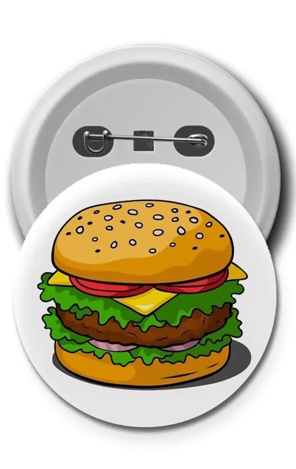 Buton Rozet - Burger
