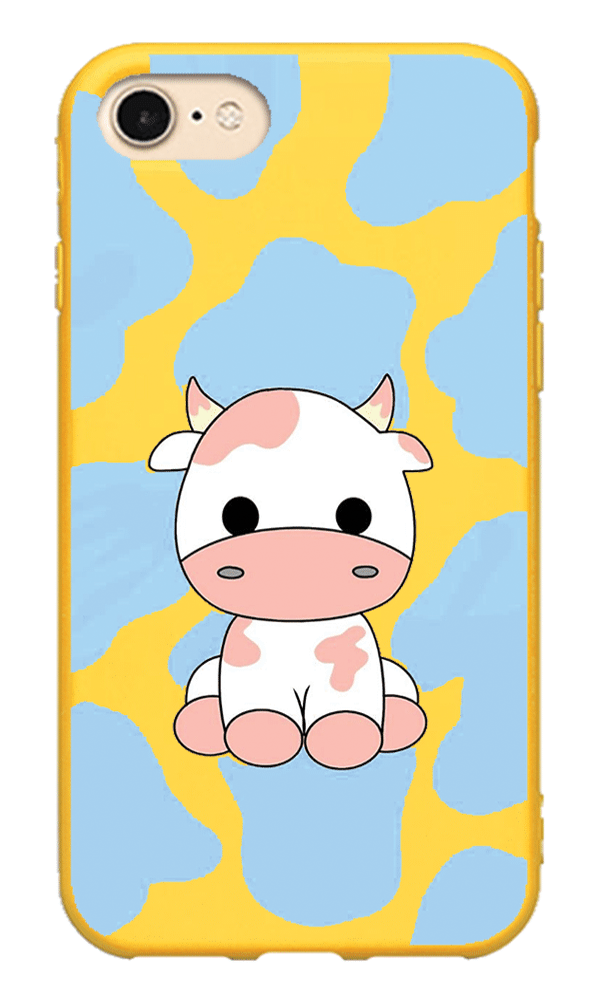 iPhone 8 Lansman Kılıf - İnek Sarı