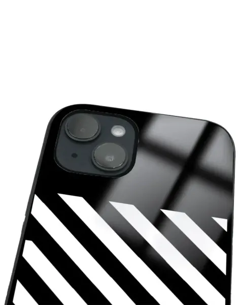 iPhone 14 Tamperli Glossy Cam Kapak - Off White