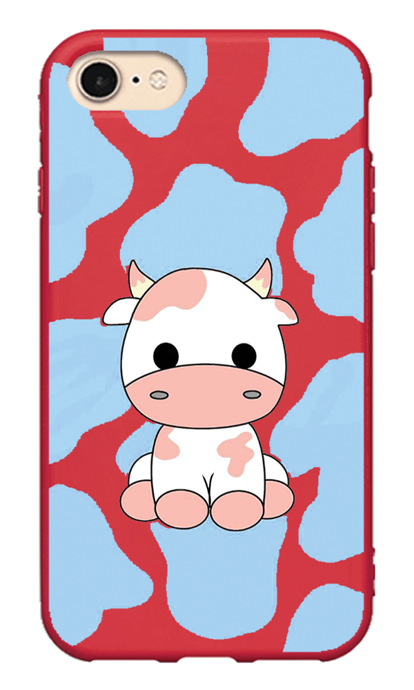 iPhone 8 Lansman Kılıf - İnek Kırmızı