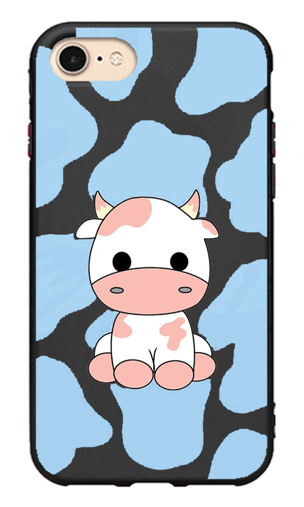 iPhone 8 Lansman Kılıf - İnek Siyah
